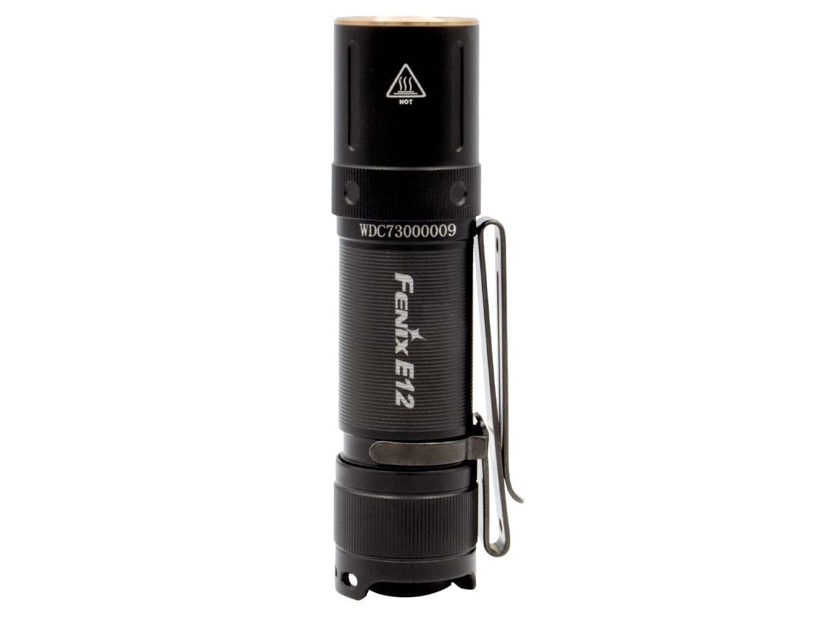 fenix e12v2 flashlight side