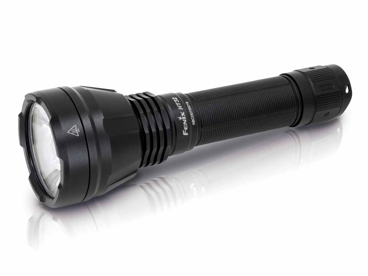 fenix ht32 flashlight with red and green leds