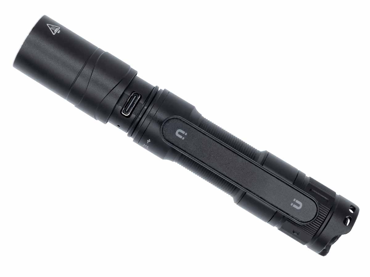fenix ld12r rechargeable edc flashlight charging port magnetic clip