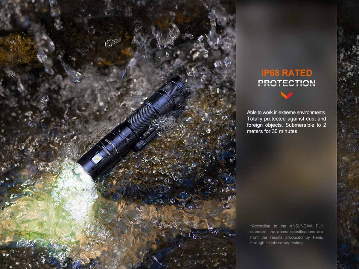 waterproof fenix ld12r rechargeable edc flashlight