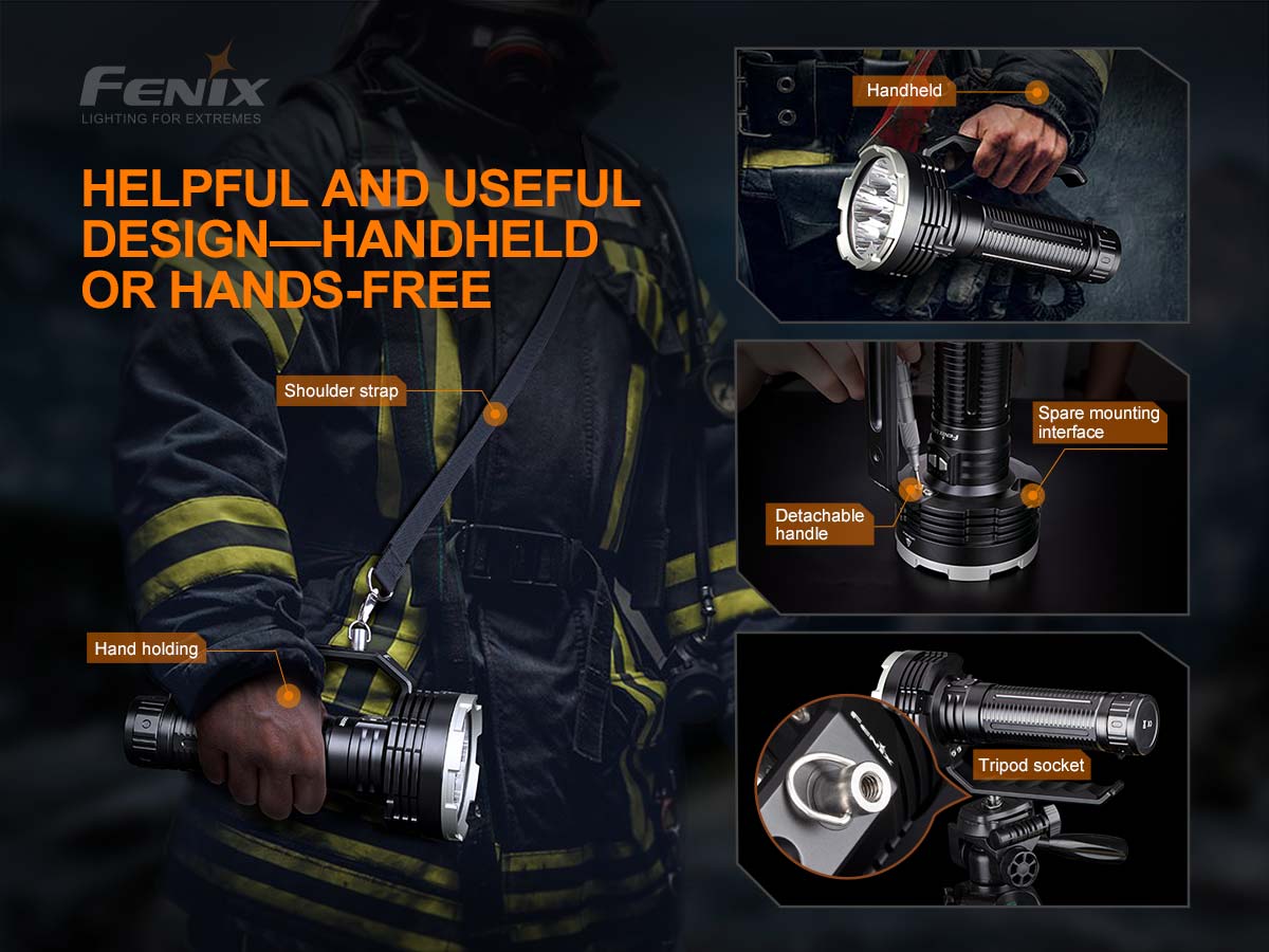 fenix lr80r flashlight 18000 lumen spotlight mount