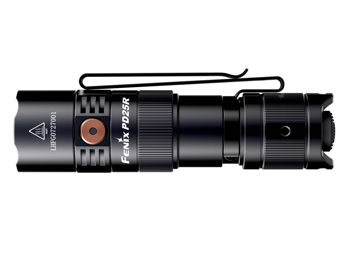 side view of Fenix PD25R Flashlight