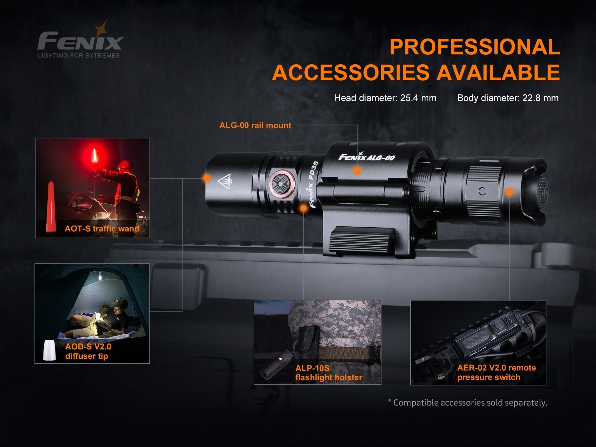 fenix pd35 v3 flashlight accessories