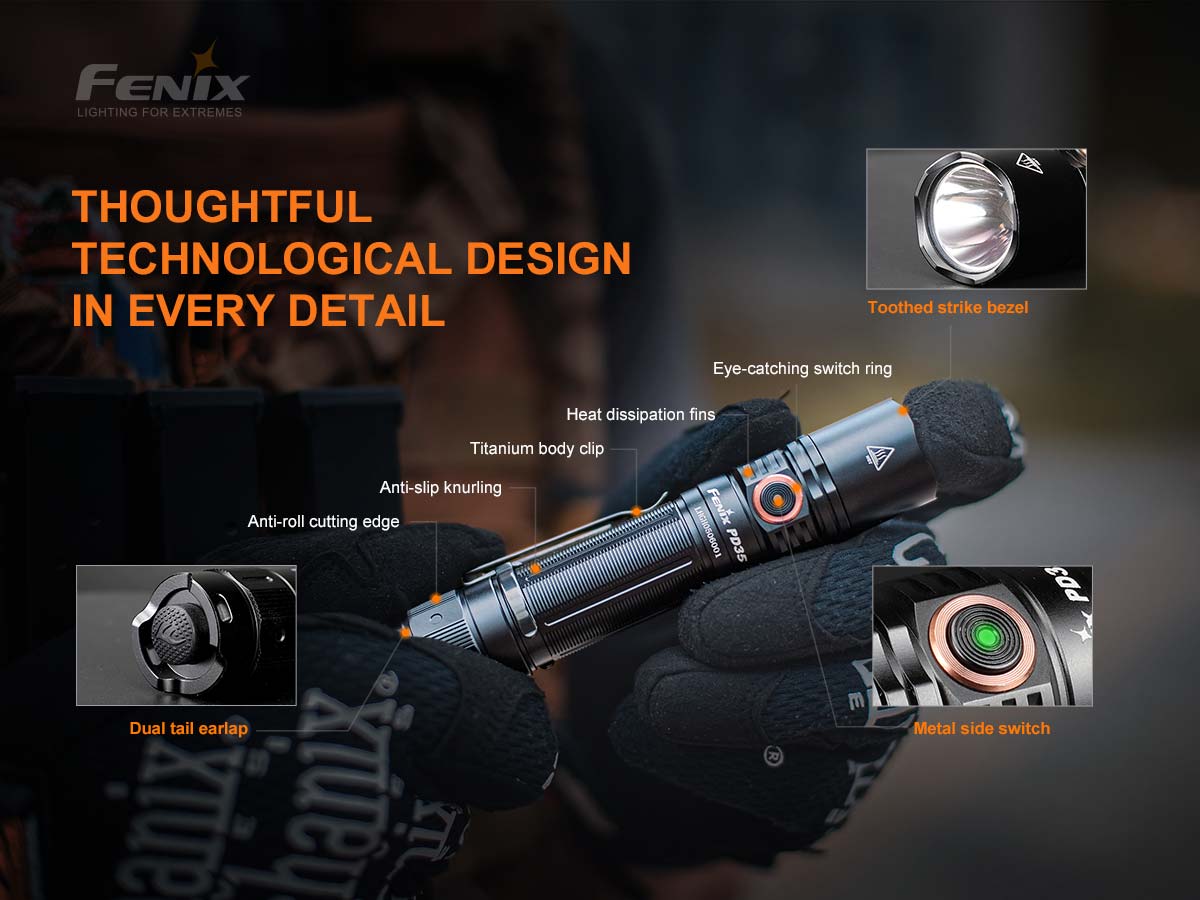 fenix pd35 v3 flashlight features