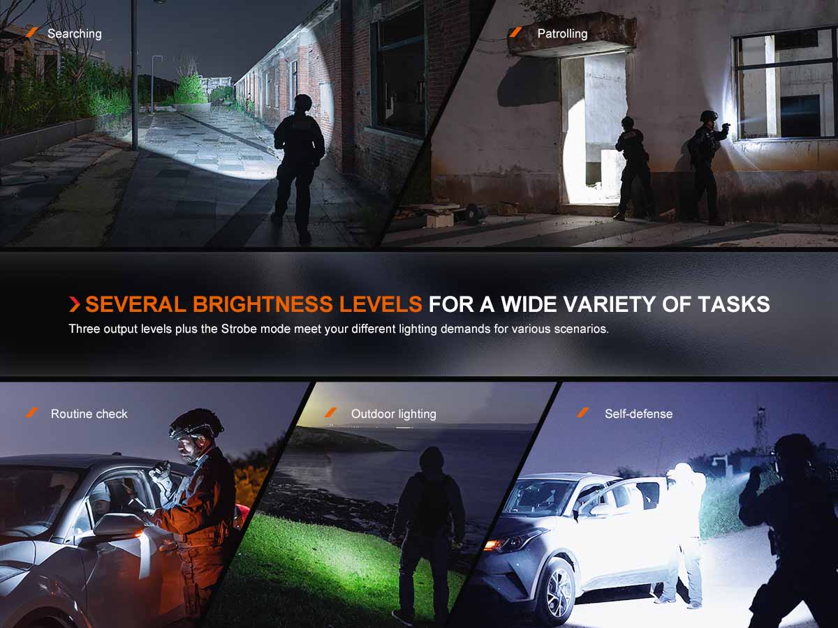 fenix tk11r rechargeable tactical flashlight brightness levels
