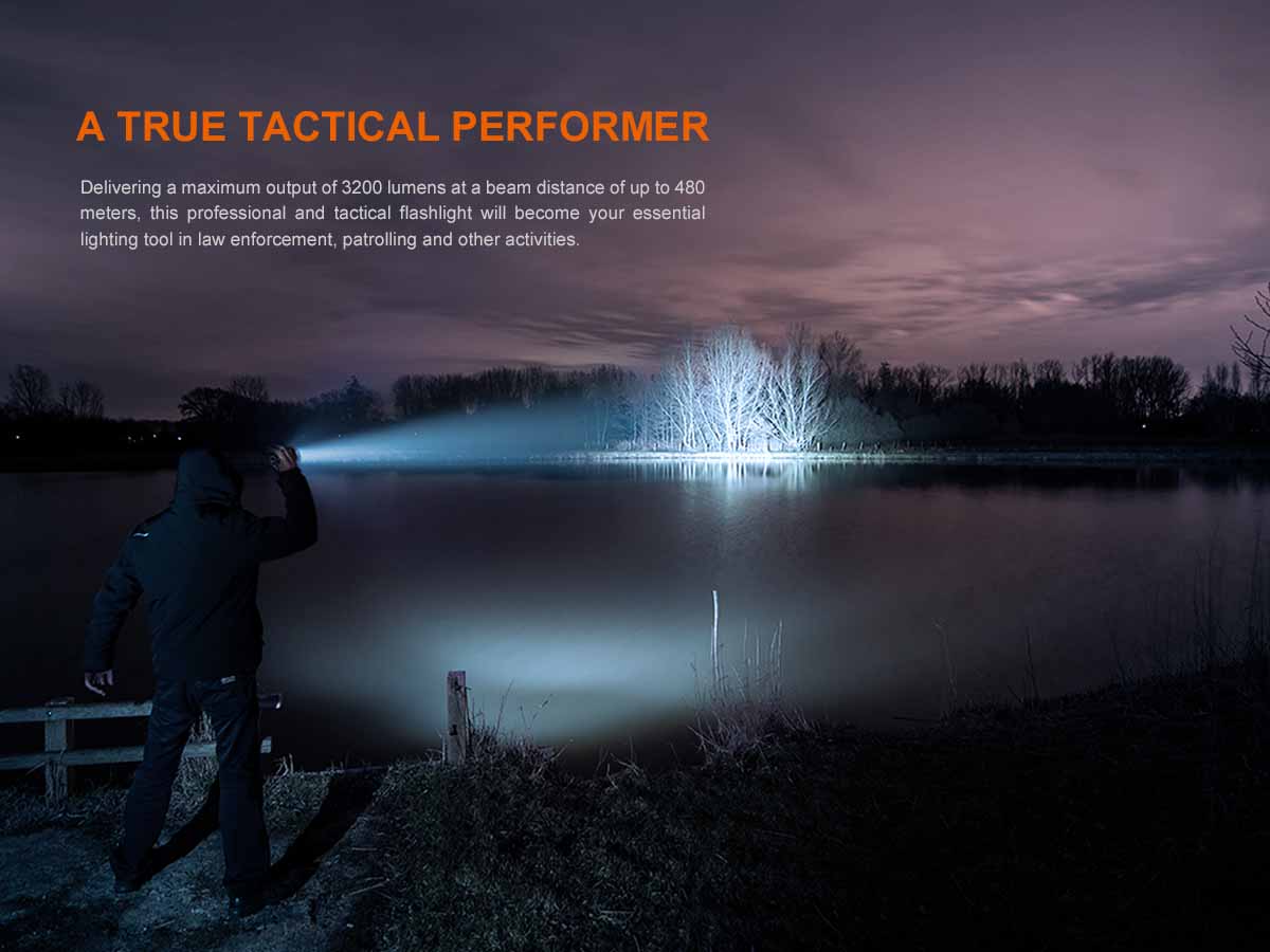 fenix tk22r tactical flashlight 3200 lumens