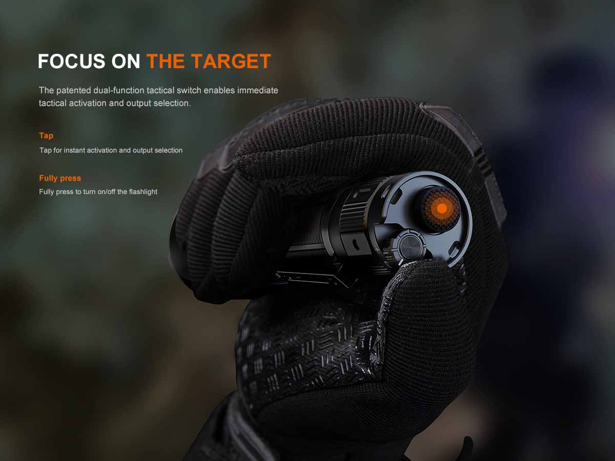 fenix brand high-end tactical flashlight Fenix TK22R Rechargeable Tactical & Duty Flashlight