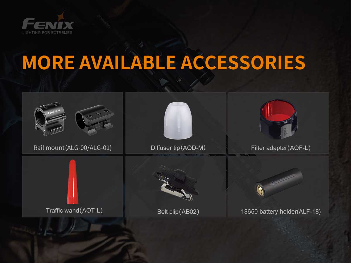fenix tk22ue tactical flashlight accessories